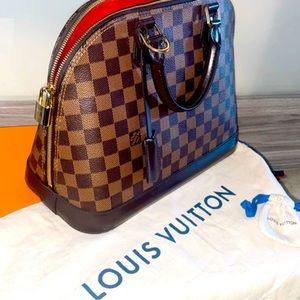 Louis Vuitton Brown and Black Checkered Bag